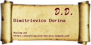 Dimitrievics Dorina névjegykártya